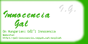 innocencia gal business card